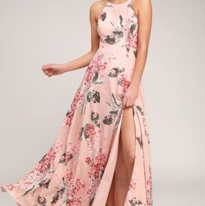 LULUS FLORAL PINK DALY DRESS BEAUTIFUL MEDIUM!!